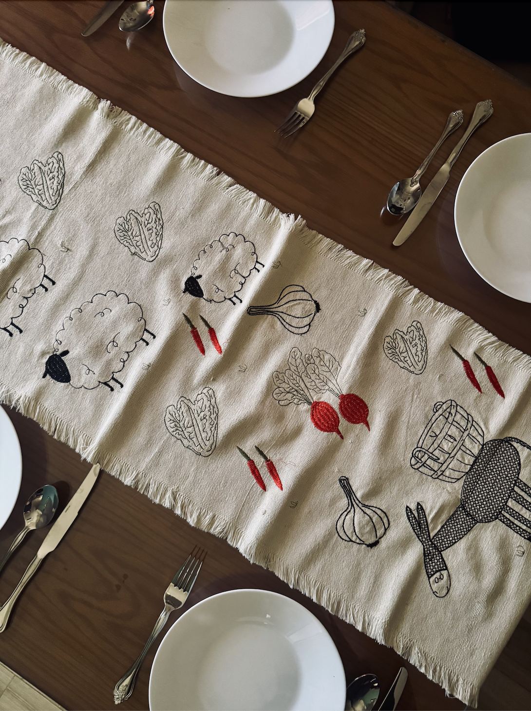 Eid El Adha embroidered table runner