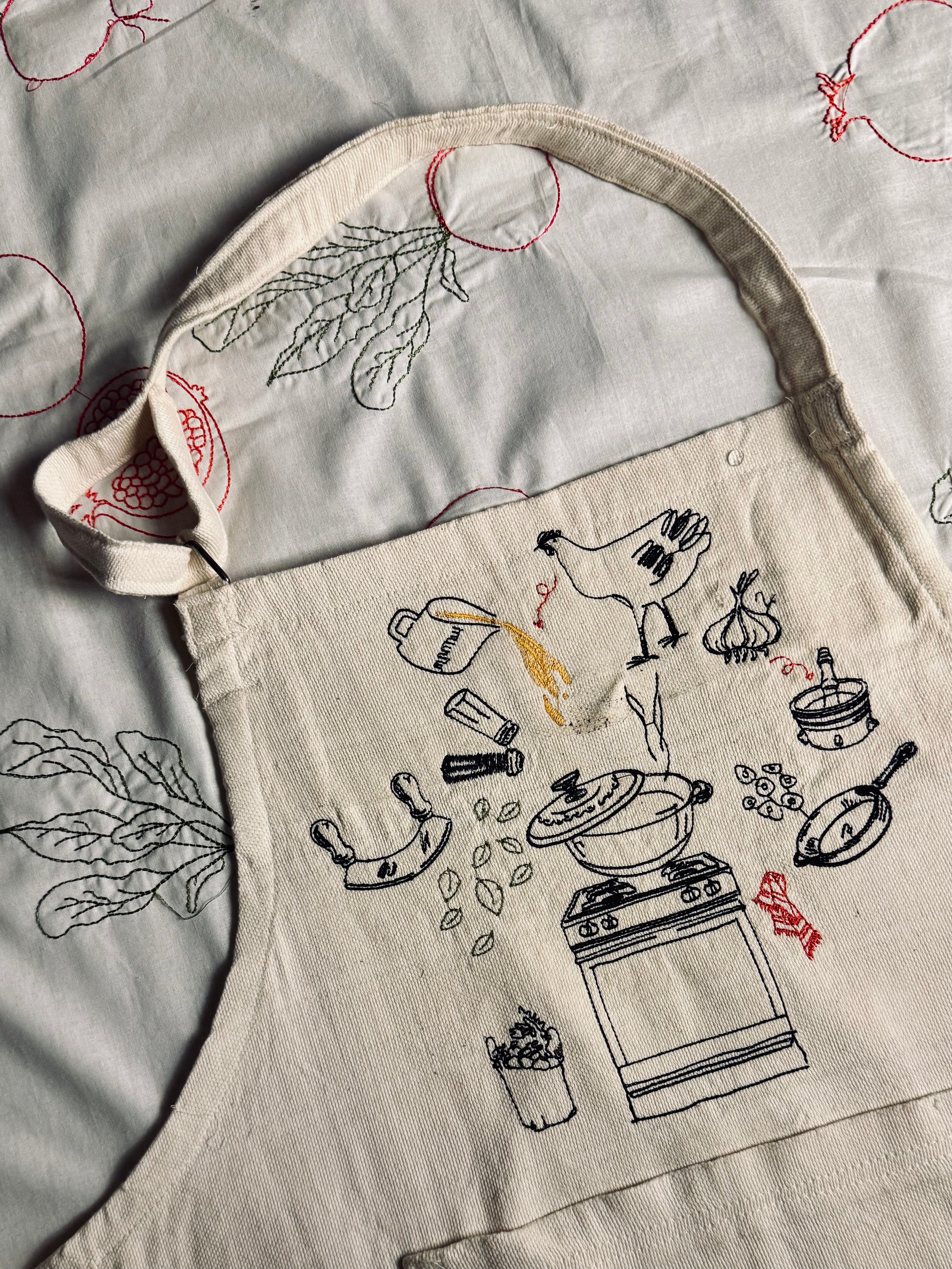 Making Molokheya: Apron