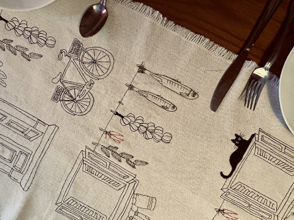 Shababeek Table Runner + Teta Loula's Egyptian Cookbook